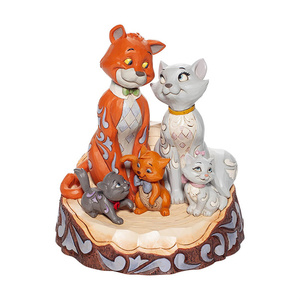 ディズニー おしゃれキャット ファミリー フィギュア 高さ18.2cm JIM SHORE enesco Disney Tradi