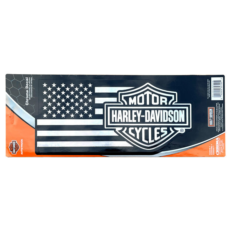 ステッカー ハーレーダビッドソン エンボス クロームデカール H-D LOGO 