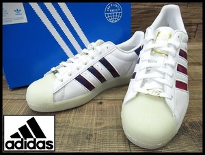 送料無料 新品 adidas アディダス 21AW H00232 SUPERSTAR スーパースター 天然ゴムソール スニーカー シューズ リサイクル 白 赤 27.0cm ⑥