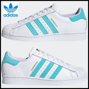 送料無料 新品 adidas Originals アディダス 21AW H00206 SUPERSTAR スーパースター パルスアクア 3 ストライプ スニーカー 30.0cm ①の画像1