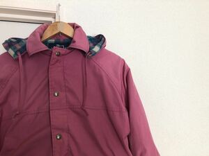 80sヴィンテージ！アメリカ製！MADE IN USA WOOLRICH ウールリッチピンクカラーマウンテンパーカー チェック裏地付き sizeXS程度レアカラー