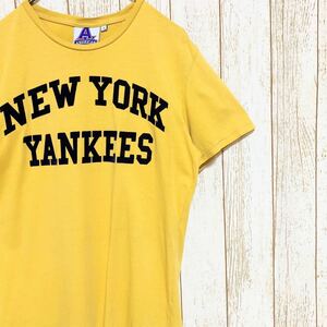 MLB NewYork Yankees ニューヨーク・ヤンキース プリント Tシャツ L メジャーリーグ USA古着 アメリカ古着