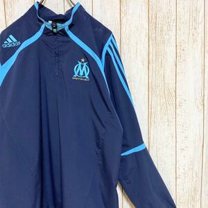 adidas アディダス Olympique Marseille オリンピック・マルセイユ ウィンドブレーカー ナイロンジャケット L リーグアン 輸入古着