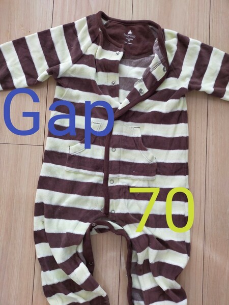 ロンパース　Gap　babyGap　70cm　ベビー　赤ちゃん　ベロア　トップス　カバーオール　ギャップ　長袖　