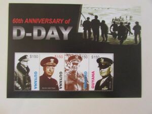  war Gaya na also peace country D-DAY60 anniversary :1944.6.6 4 kind small size seat 2004