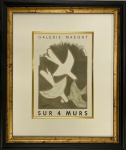 【特価】　≪　　ジョルジュ ブラック　　≫　　リトグラフ【石版画】 　 SUR QUATRE MURS 　 1959年　 　GEORGES BRAQUE