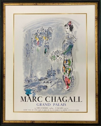 【特価】　≪　　マルク・シャガール　　≫　　オリジナルリトグラフ【石版画】　　1969年　　 LE MAGICIEN DE PARIS　　MARC　CHAGALL