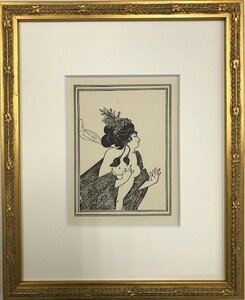 【特価】　≪　　オーブリー・ビアズリー　　≫　　オリジナルラインブロック　　MYRRHINA　　1901年　　AUBREY　BEARDSLEY