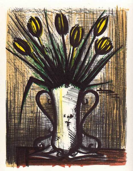 【特価】 ≪ ビュッフェ ≫ レゾネ図版 【 VASE OF TULIPS 】