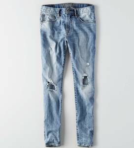 セール！！◇◆AE/アメリカンイーグル/ AEO Core Flex Slim Tapered Jeans / W33×L32 / Medium Destroy /（W34~W32）