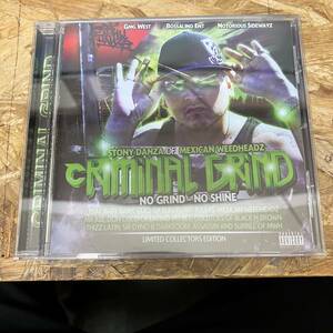 ● HIPHOP,R&B STONY DANZA - CRIMINAL GRIND アルバム,G-RAP CD 中古品