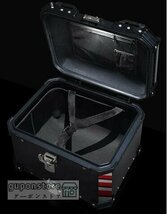 新入荷■人気推薦■品質保証■リアボックス 45L ブラック トップケース 大容量 ツーリング バックレスト装備 持ち運び可能_画像7