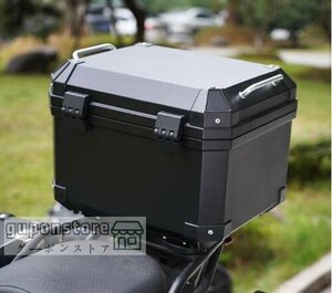 特売！品質保証■リアボックス 45L ブラック トップケース 大容量 ツーリング バックレスト装備 持ち運び可能