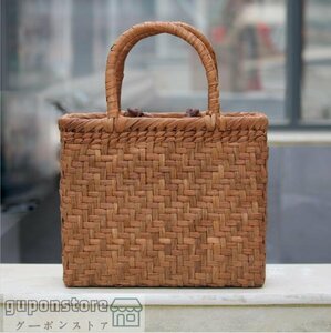  domestic rare! finest quality goods mountain .. basket bag hand-knitted mountain ... bag basket cane basket worker handmade superior article 
