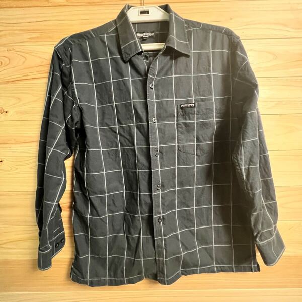 MICHIKO LONDON ブラック格子シャツ L