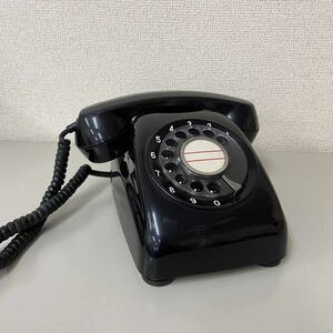  black telephone Showa Retro dial type antique that time thing Japan electro- confidence telephone . company 