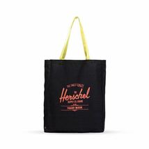 新品 Herschel Supply トートバッグ Vブラック ネオンピンク ハイライト メンズ_画像3