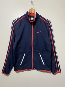 * NIKE DRY FIT Kids полный Zip свет жакет темно-синий темно-синий orange линия L девочка спорт одежда блузон спортивная куртка 