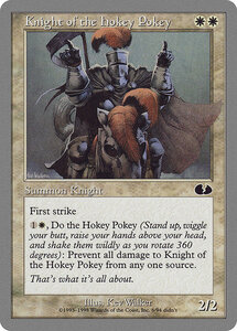 MTG ■白/英語版■ 《Knight of the Hokey Pokey》▲銀枠▲ Unglued UGL