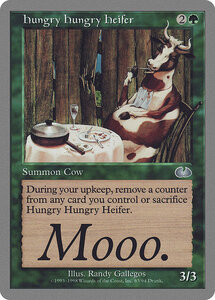 MTG ■緑/英語版■ 《Hungry Hungry Heifer》▲銀枠▲ Unglued UGL