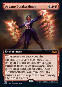 MTG ■赤/英語版■《秘儀の砲撃/Arcane Bombardment》▲拡張アート▲ ニューカペナの街角 SNC 　