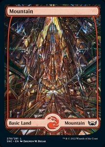 MTG ■土地/英語版■《 山/Mountain》★FOIL★ ニューカペナの街角 SNC 　