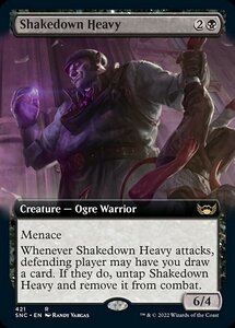 MTG ■黒/英語版■《強請る大入道/Shakedown Heavy》★拡張アートFOIL★ ニューカペナの街角 SNC 　