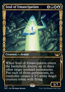 MTG ■金/英語版■《解脱の魂/Soul of Emancipation》★箔押しFOIL★ ニューカペナの街角 SNC 　