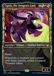 MTG ■金/英語版■《ドラゴンの打擲、オーグニス/Ognis, the Dragon's Lash》★ショーケースFOIL★ ニューカペナの街角 SNC 　