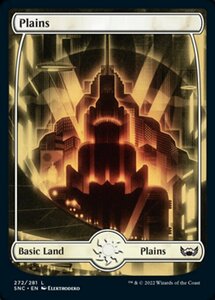 MTG ■土地/英語版■《 平地/Plains》★FOIL★ ニューカペナの街角 SNC 　