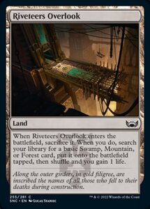 MTG ■土地/英語版■《土建組一家の監督所/Riveteers Overlook》★FOIL★ ニューカペナの街角 SNC 　