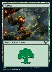 MTG ■土地/英語版■ 《森/Forest》★FOIL★ストリクスヘイブン STX