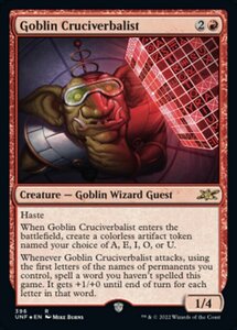 MTG ■赤/英語版■ 《Goblin Cruciverbalist》★ギャラクシーFOIL★ Unfinity UNF