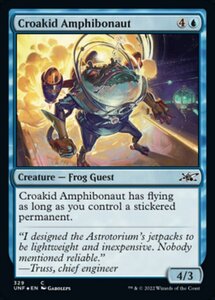 MTG ■青/英語版■ 《Croakid Amphibonaut》★ギャラクシーFOIL★ Unfinity UNF