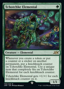 MTG ■緑/英語版■ 《Tchotchke Elemental》★FOIL★ Unfinity UNF