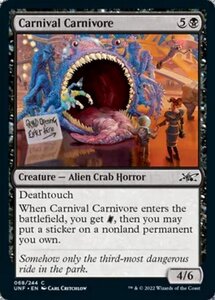 MTG ■黒/英語版■ 《Carnival Carnivore》★FOIL★ Unfinity UNF