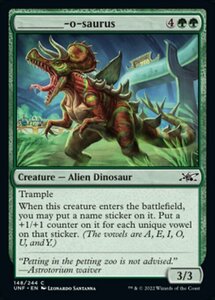 MTG ■緑/英語版■ 《________-o-saurus》★FOIL★ Unfinity UNF