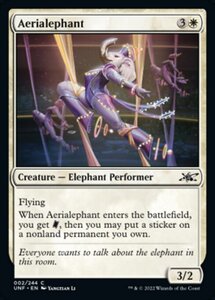 MTG ■白/英語版■ 《Aerialephant》★FOIL★ Unfinity UNF