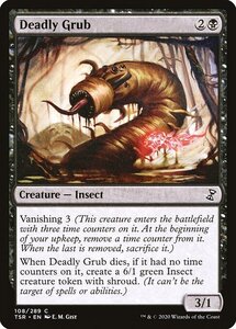 MTG ■黒/英語版■ 《命取りの幼虫/Deadly Grub》★FOIL★ 時のらせんリマスタ－ TSR