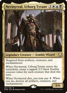 MTG ■金/英語版■ 《アーボーグの暴君、ネビニラル/Nevinyrral, Urborg Tyrant》★FOIL★ 統率者レジェンズ　CMR