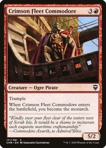 MTG ■赤/英語版■ 《真紅艦隊の准将/Crimson Fleet Commodore》★FOIL★ 統率者レジェンズ　CMR