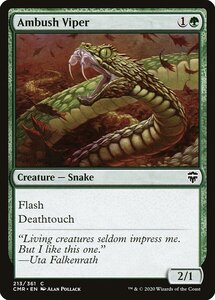 MTG ■緑/英語版■ 《待ち伏せのバイパー/Ambush Viper》★FOIL★ 統率者レジェンズ　CMR