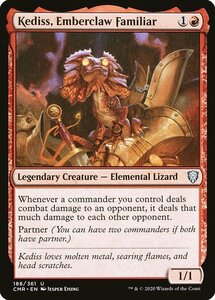 MTG ■赤/英語版■ 《燃えさし爪の使い魔、ケディス/Kediss, Emberclaw Familiar》★FOIL★ 統率者レジェンズ　CMR