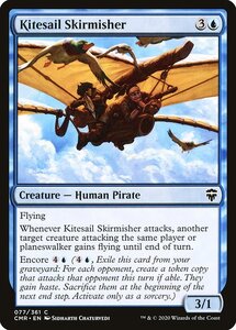 MTG ■青/英語版■ 《帆凧の散兵/Kitesail Skirmisher》★FOIL★ 統率者レジェンズ　CMR