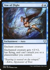 MTG ■青/英語版■ 《飛行の誓約/Vow of Flight》★FOIL★ 統率者レジェンズ　CMR