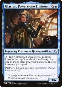 MTG ■青/英語版■ 《パワーストーンの技師、グレイシャン/Glacian, Powerstone Engineer》★FOIL★ 統率者レジェンズ　CMR