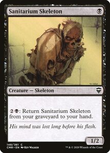 MTG ■黒/英語版■ 《療養所の骸骨/Sanitarium Skeleton》★FOIL★ 統率者レジェンズ　CMR