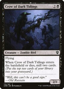 MTG ■黒/英語版■ 《闇告げカラス/Crow of Dark Tidings》★FOIL★ 統率者レジェンズ　CMR