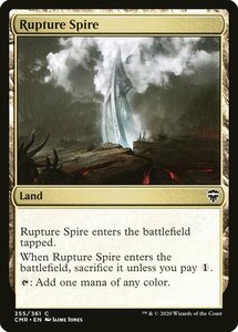 MTG ■土地/英語版■ 《断ち割る尖塔/Rupture Spire》統率者レジェンズ　CMR