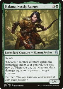 MTG ■緑/英語版■ 《ケッシグのレインジャー、ハラナ/Halana, Kessig Ranger》統率者レジェンズ　CMR